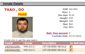 Do Thao's booking photo from the Milwaukee County Jail.