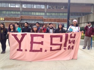 UWM students and members of SJP and Youth Empowered in the Struggle. Photo by Melissa Leverenz,